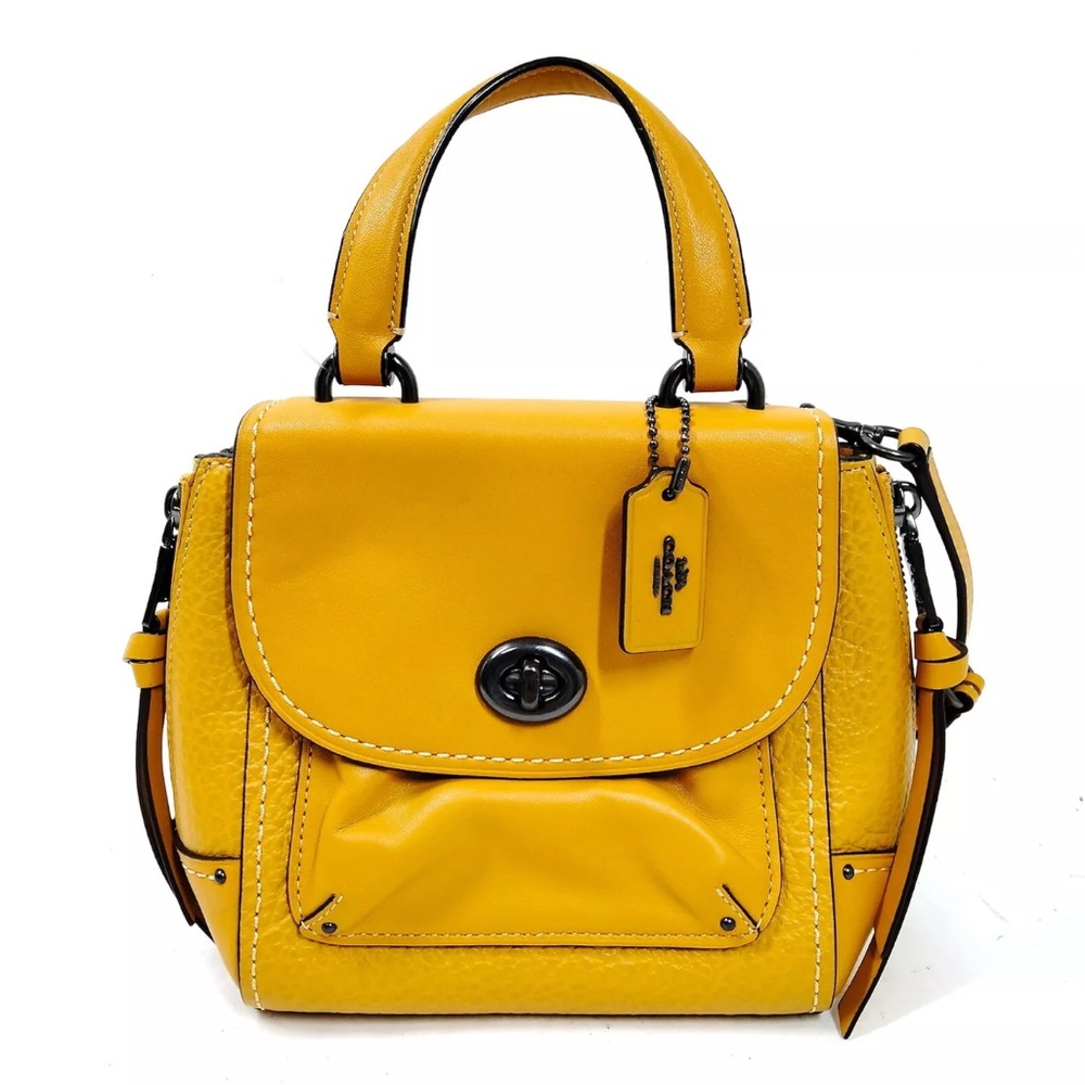 Coach Mini Faye Pebbled Leather Backpack